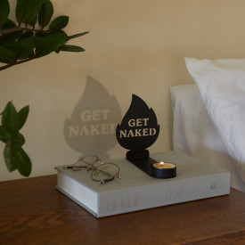 Balvi | 'Moods' Message Candle Holder | Black