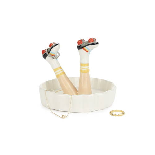Balvi | 'Happy Legs' Jewellery Holder | Ceramic | Retro Roller Skates