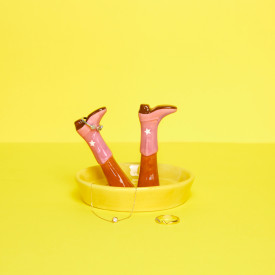 Balvi | 'Happy Legs' Jewellery Holder | Ceramic | Country Cowgirl