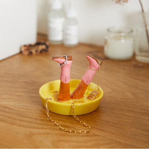 Balvi | 'Happy Legs' Jewellery Holder | Ceramic | Country Cowgirl