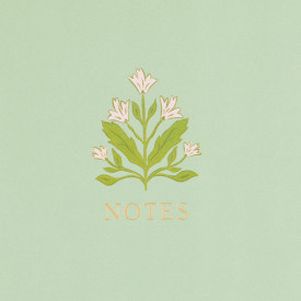 Eccolo | Lined Notes Journal | Floral | Sage Green | 6x8"