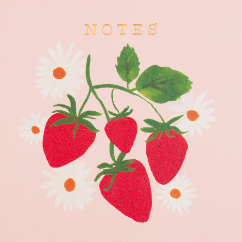 Eccolo | Lined Notes Journal | Strawberry Fields | Soft Pink | 6x8"