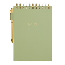 Eccolo | Steno Sheet Pad with Pen Holder & Pen | Sage Green
