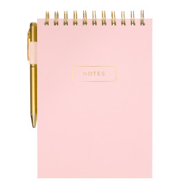 Eccolo | Steno Sheet Pad with Pen Holder & Pen | Blush Pink