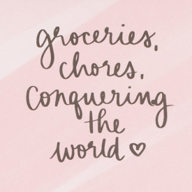 Eccolo | Groceries List Pad with Magnet | Soft Pink