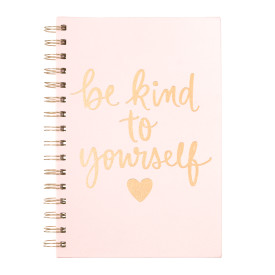 Eccolo | Vegan Leather Spiral Journal | Be Kind To Yourself | 6x8"