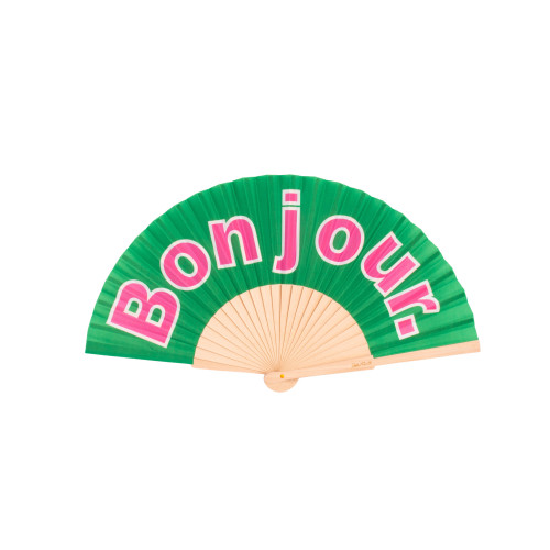 Helio Ferretti | Hand Fan | Bonjour | Green Helio Ferretti | Hand Fan | Bonjour | Green