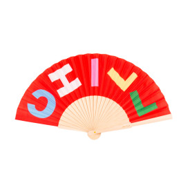 Helio Ferretti | Hand Fan | Chill | Red