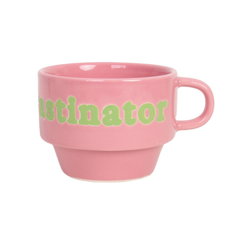 Helio Ferretti | Stackable Mug | The Procrastinator | Pink