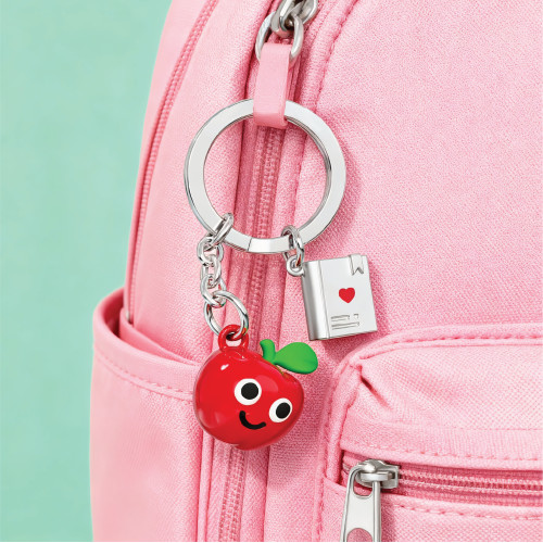Metalmorphose | Apple Keyring with Book Charm Metalmorphose | Apple Keyring with Book Charm