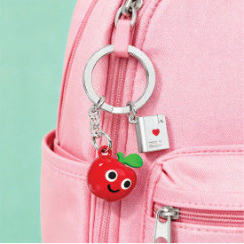 Metalmorphose | Apple Keyring with Book Charm
