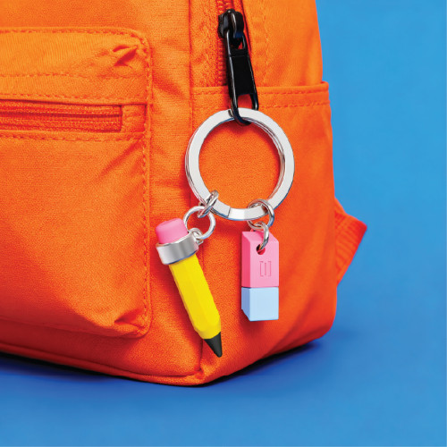 Metalmorphose | Pencil Keyring with Eraser Charm Metalmorphose | Pencil Keyring with Eraser Charm
