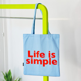 Helio Ferretti | Tote Bag | Life Is Simple | Light Blue