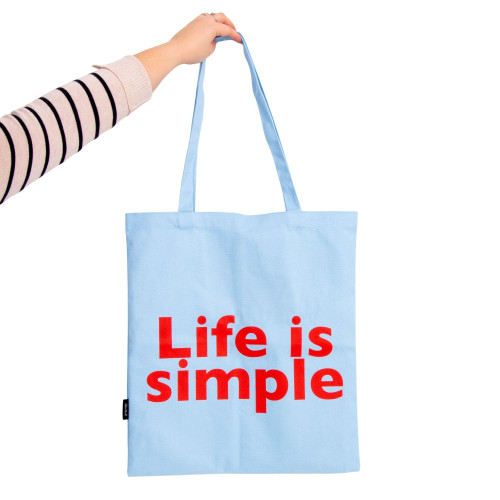 Helio Ferretti | Tote Bag | Life Is Simple | Light Blue