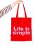 Helio Ferretti | Tote Bag | Life Is Simple | Red