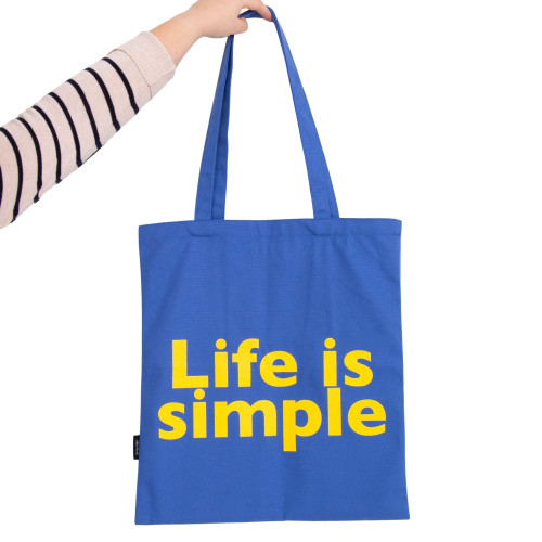 Helio Ferretti | Tote Bag | Life Is Simple | Blue Helio Ferretti | Tote Bag | Life Is Simple | Blue