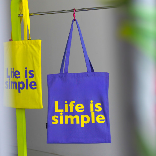 Helio Ferretti | Tote Bag | Life Is Simple | Blue Helio Ferretti | Tote Bag | Life Is Simple | Blue