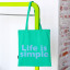 Helio Ferretti | Tote Bag | Life Is Simple | Green Helio Ferretti | Tote Bag | Life Is Simple | Green