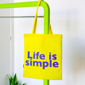 Helio Ferretti | Tote Bag | Life Is Simple | Yellow