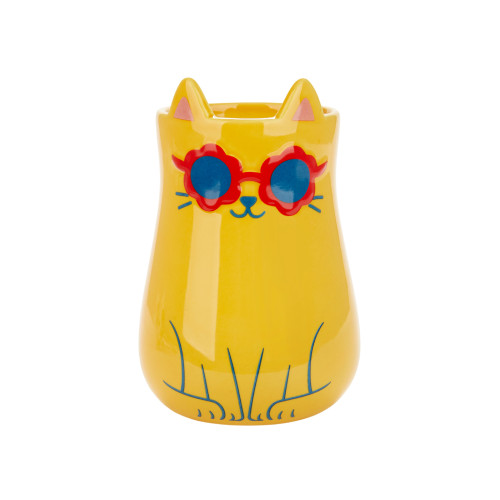 Balvi | Cool Cat Vase | Yellow | 17cm Balvi | Cool Cat Vase | Yellow | 17cm