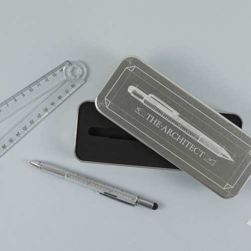 Balvi | Multi-Tool Pen | The Architect | Silver Balvi | Multi-Tool Pen | The Architect | Silver