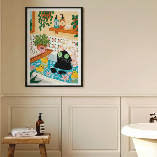 Balvi | Art Jigsaw Puzzle | Cat Spa | 1000 Pieces Balvi | Art Jigsaw Puzzle | Cat Spa | 1000 Pieces