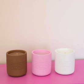 The Gift Label | Cement Candle | No Need to Rush | Orange Blossom & Mineral Amber