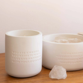 The Gift Label | Cement Candle | You are Amazing | Orange Blossom & Mineral Amber