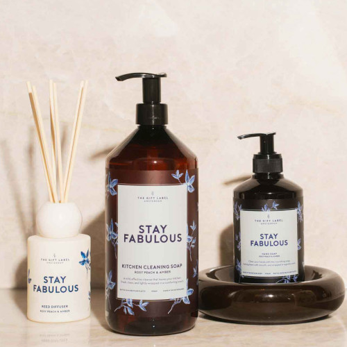 The Gift Label | Reed Diffuser | Stay Fabulous | Rosy Peach & Amber | 100ml The Gift Label | Reed Diffuser | Stay Fabulous | Rosy Peach & Amber | 100ml