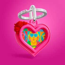 Chocli Metalmorphose Collection | Photo Frame Keyring | Pink Heart