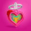 Chocli Metalmorphose Collection | Photo Frame Keyring | Pink Heart