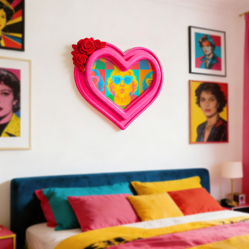 Chocli Metalmorphose Collection | Photo Frame Keyring | Pink Heart
