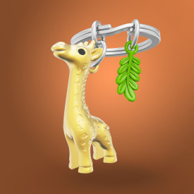 Chocli Metalmorphose Collection | Giraffe & Leaf Keyring