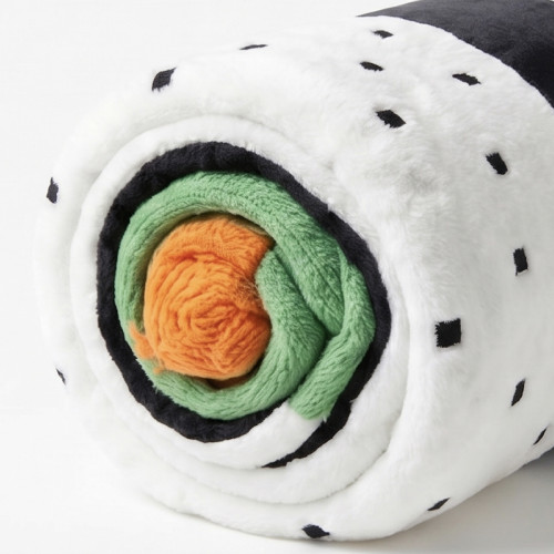 Cushion & Blanket | Sushi Roll | White