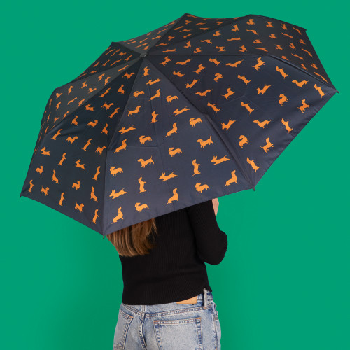 Umbrella | Festive Dachshund | Black