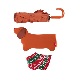 Umbrella | Festive Dachshund | Brown