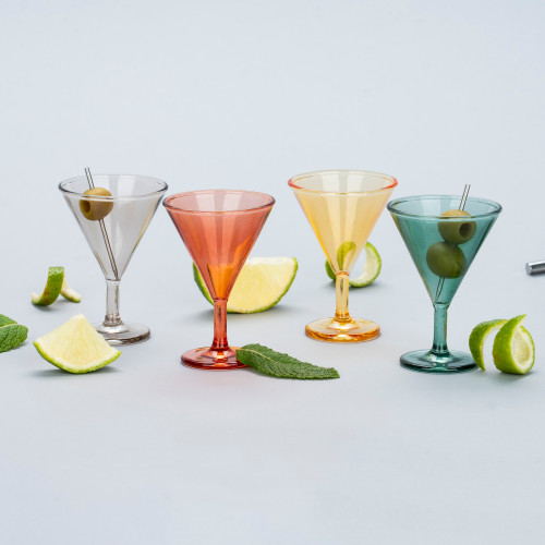 Martini Shot Glasses | Multicolour | Set of 4