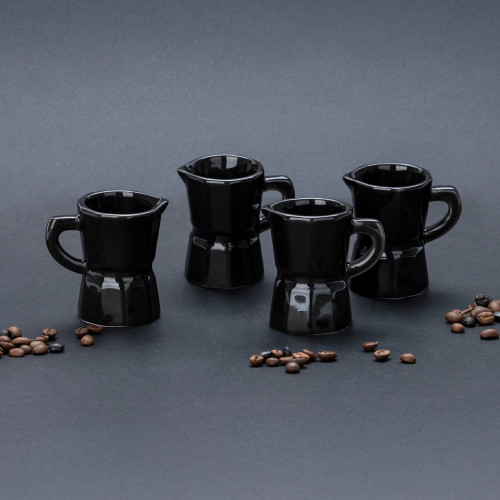 Moka Ceramic Espresso Coffee Cups | Black | Set of 4 Moka Ceramic Espresso Coffee Cups | Black | Set of 4