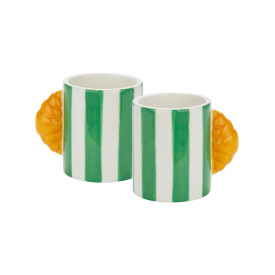 Croissant Espresso Cups | Green | Set of 2