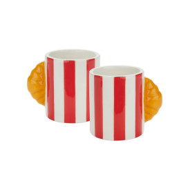 Croissant Espresso Cups | Red | Set of 2