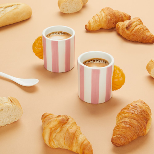 Croissant Espresso Cups | Pink | Set of 2