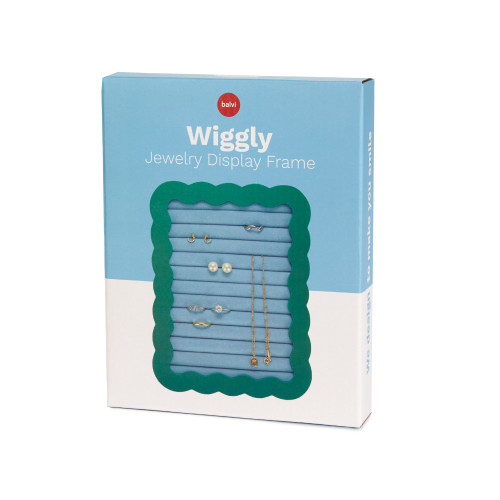 Wavy Jewellery Frame | Green & Blue