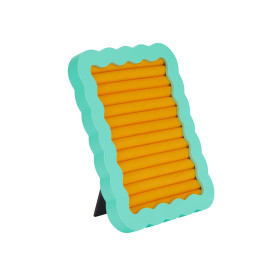 Wavy Jewellery Frame | Turquoise & Yellow