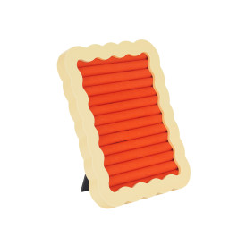 Wavy Jewellery Frame | Beige & Orange