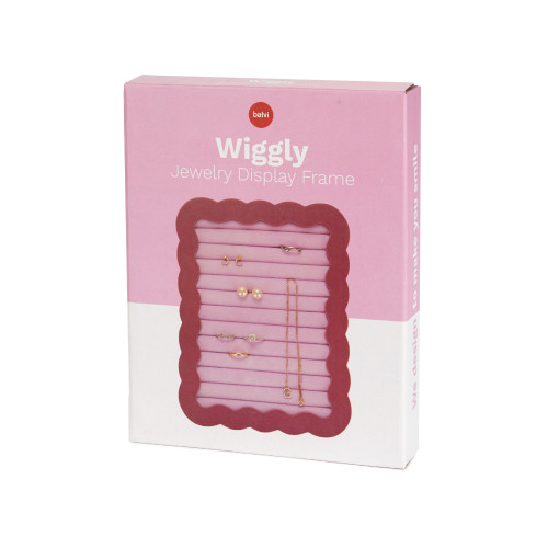 Wavy Jewellery Frame | Pink