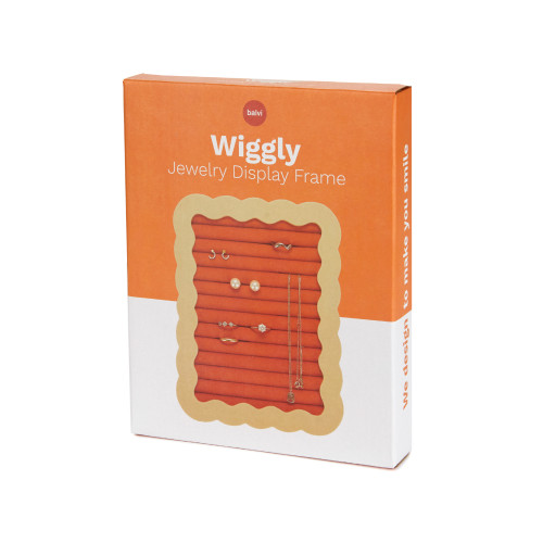 Wavy Jewellery Frame | Beige & Orange