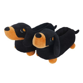 Dachshund Slippers | Black | M/L
