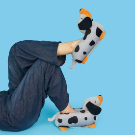 Dachshund Slippers | Grey | M/L