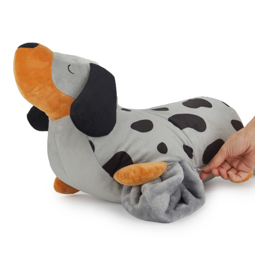 Cushion & Blanket | Dachshund | Grey