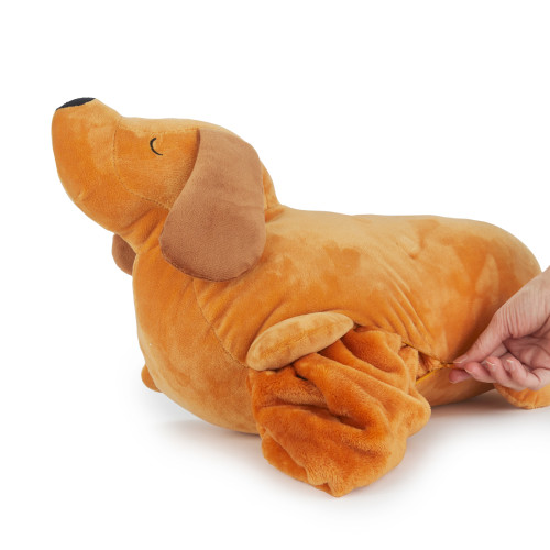 Cushion & Blanket | Dachshund | Brown